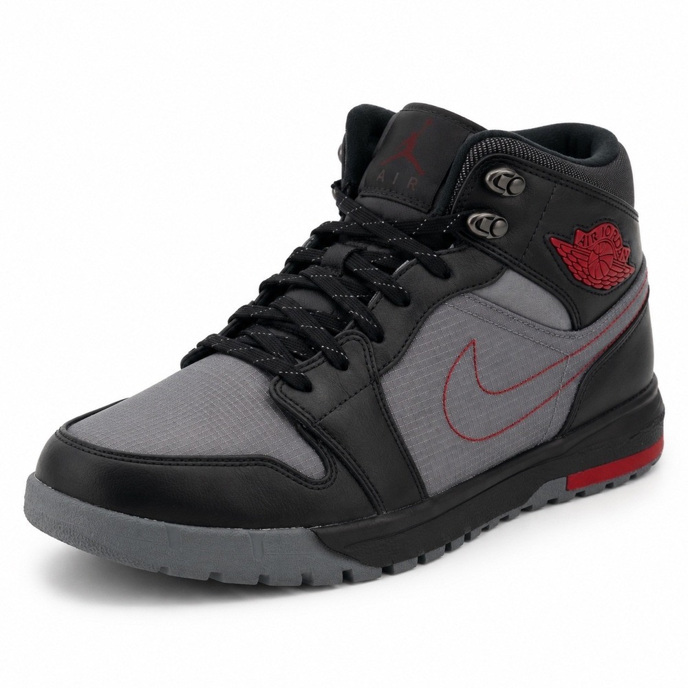 Jordan 1 Flight Winterized Black Anthracite Gym Red 616344-004 Mens 13